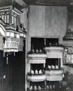 Interior de Belasco Theatre a principios del siglo XX. Imagen procedente de New York Public Library.