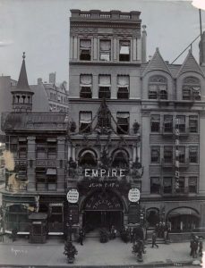Empire Theatre a principios del siglo XX. Imagen procedente de New York Public Library.