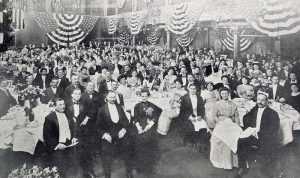 Banquete en Shanley's Restaurant en marzo de 1911. Imagen procedente de Wikipedia.