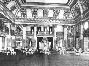 Salón de baile del Sherry's Restaurant en 1899. Imagen procedente de Wikipedia.