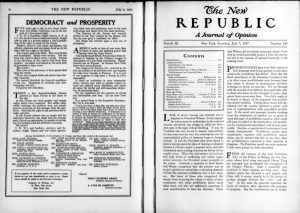 Páginas interiores de «The New Republic» del 7 de julio de 1917. Internet Archive.