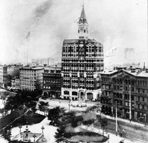 New York Tribune Building, a principios del siglo XX. Imagen procedente de New York Public Library. 