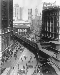 Sixth Avenue Elevated hacia 1910. Imagen procedente de Library of Congress.