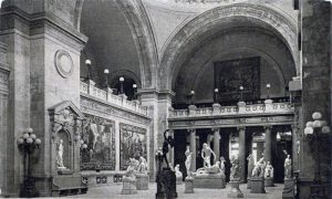 Statuary Hall hacia 1910. Imagen procedente de New York Public Library.