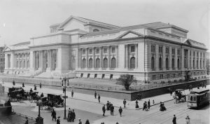 New York Public Library en 1908. Imagen procedente de Library of Congress.